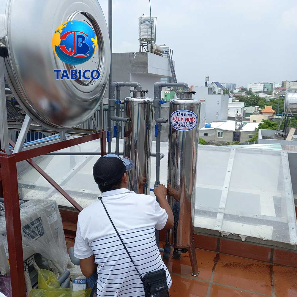 Bộ lọc nước máy đầu nguồn tại Tân Phú